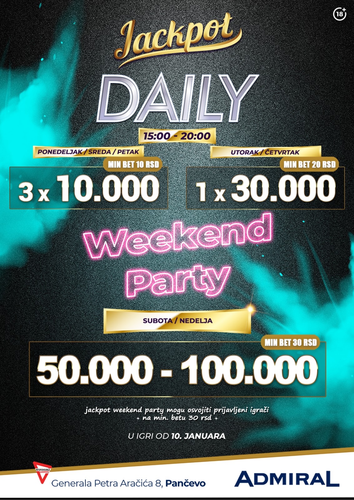 DAILY&WEEKEND PARTY JACKPOT