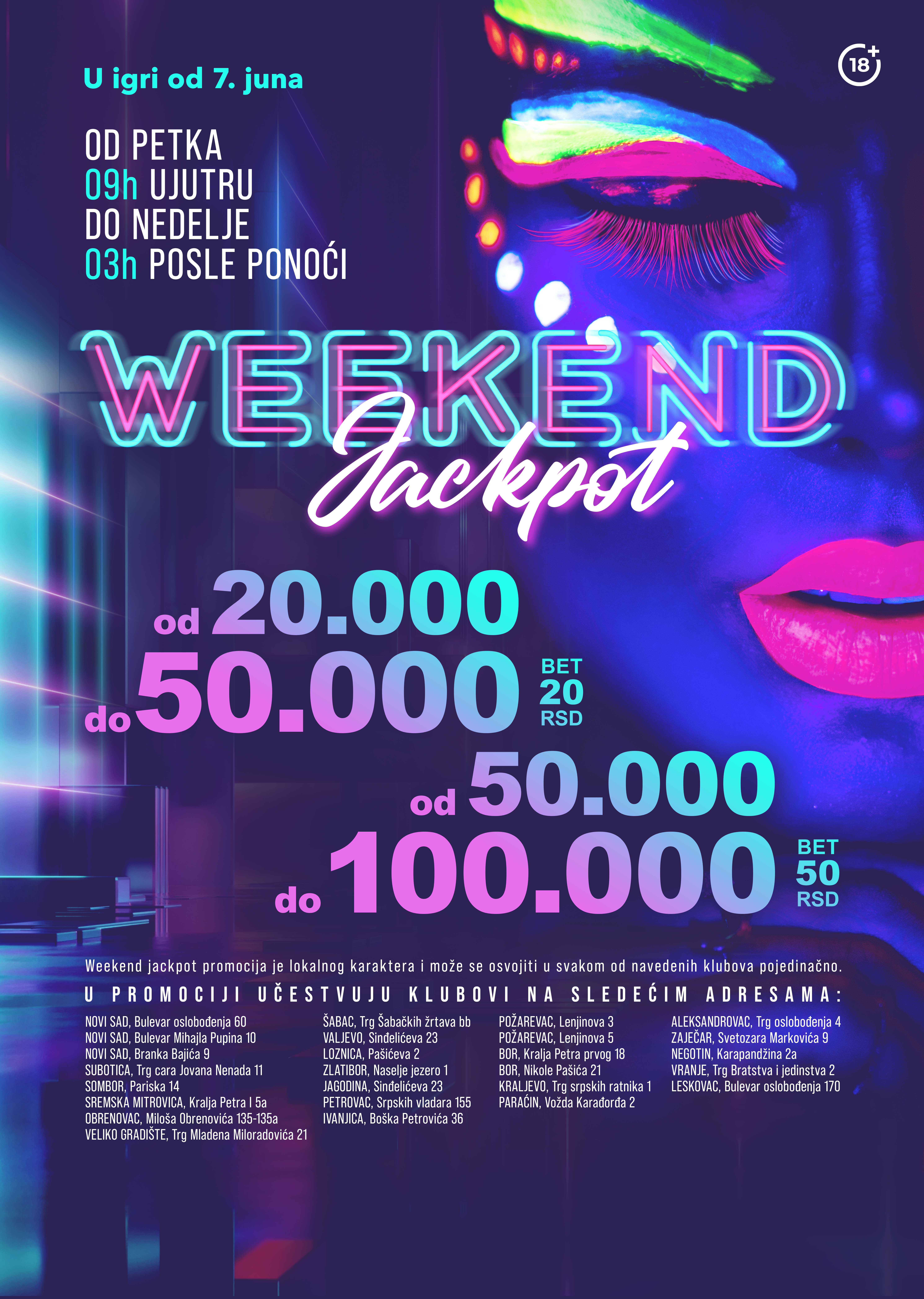Weekend Jackpot – Trg oslobođenja 4