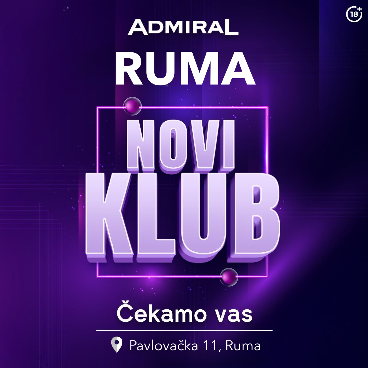 Dobrodošli u novi Admiral Club Ruma!